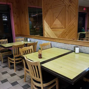 Dining area not looking comfortable to enjoy. Bad ambiance!!