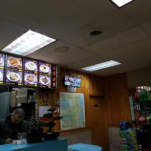 The inside of the store, many view?