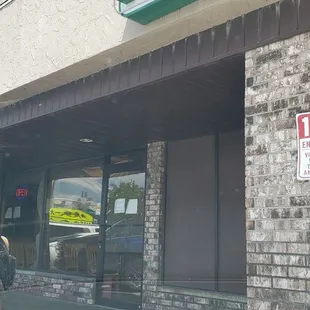  the front of the restaurant