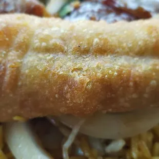 Small soggy egg roll.