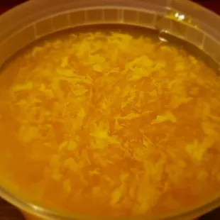The egg drop soup.