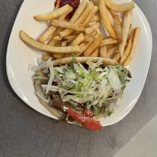 Medium 7. Six oz. Gyro with Fries Combo