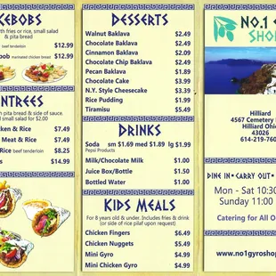 page 1 of 2 menu from 11/22/2019