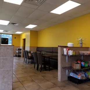The dining area