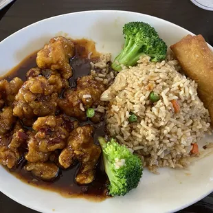 General Tso's Chicken, lunch portion.  Very tasty.