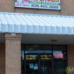 the front of the restaurant