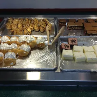 a variety of pastries and desserts