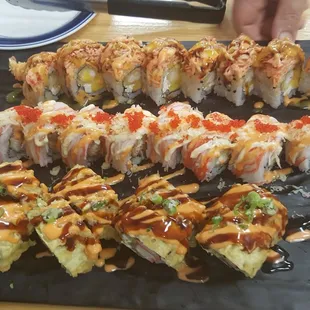 sushi and sashimi, sashimi, sushi, food