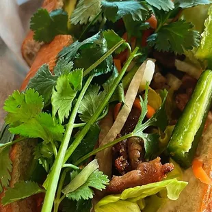 Grilled pork Bahn mi