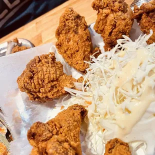 chicken wings and fried chicken, food