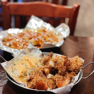 two plates of food