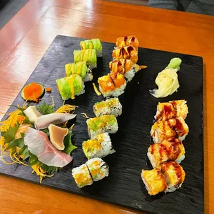 food, sashimi, sushi, sushi and sashimi