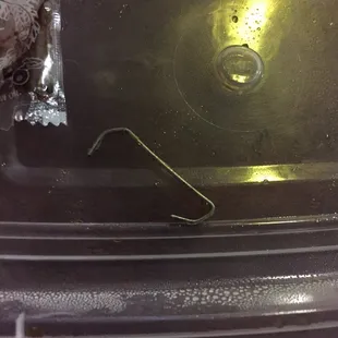 I found a metal staple in my chicken. I called back and a child answered and said there was no adult there.
