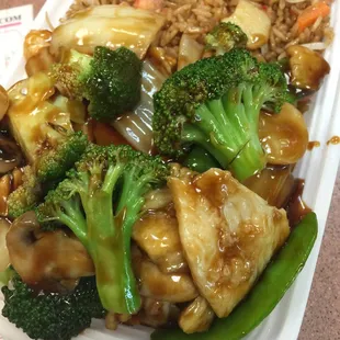 Chicken with mix vegetables combo
