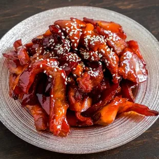 Good appetizers!  Boneless spare ribs! (Without bone!)