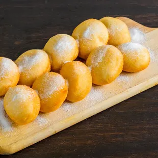 Popular dessert: sugar donuts. Soft , sweet, tasty! Just add to your order!