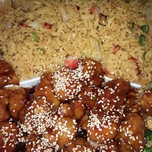 Sesame chicken lunch special under $6