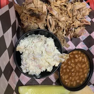 Pulled pork and sides