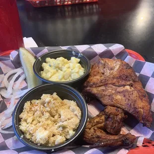 Pit roasted chicken.