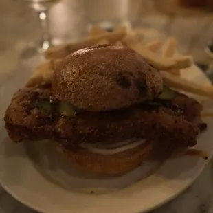 Chicken sandwich.