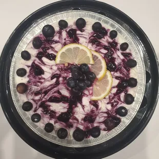 No bake cheesecake with blueberries