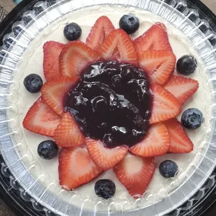 No bake cheesecake with fruits