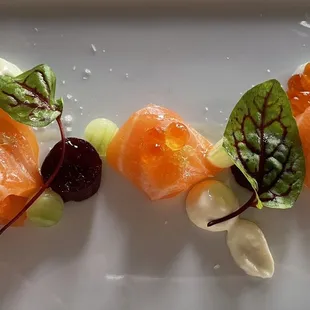 Salmon crudo- delish!