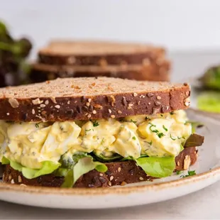 a closeup of a sandwich on a plate