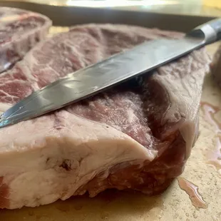 The photo shows how much was carved out prior to seasoning.