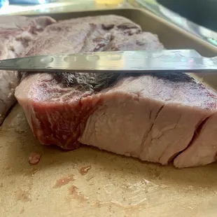 Another example of the loss of the best meat removed before packed and sold.