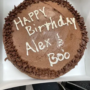 Chocolate cake (single layer) costs $39.99 with taxes.