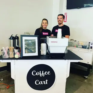 Looking for a fun experience at your next event? A coffee cart is the perfect way to elevate &amp; caffeinate your special day! #coffeecatering