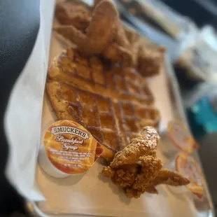 Chicken and waffles