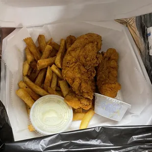 SALMON TENDERS W/FRIES