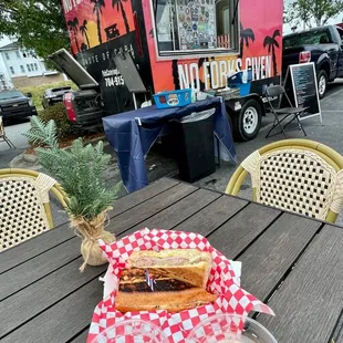 Enjoying the OG Cubano at Armored Cow Brewing