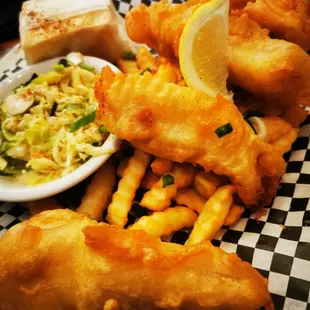 Fish and chips. YUMMY!