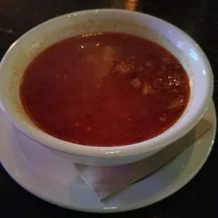 Pork and beef red wine soup