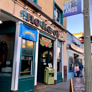 the front of a restaurant