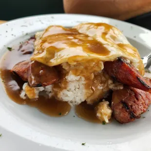 Loco Moco with Portagese Sausage