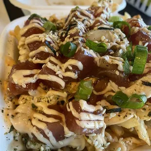 Hurricane fries with tuna