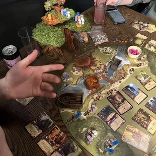 two people playing a board game