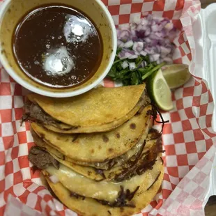 Birria tacos