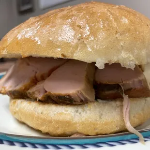 Delicious smoked turkey sandwich