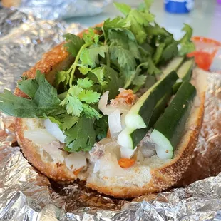 Look at all that fresh veggies!! I LOVE cilantro and I don&apos;t even need to ask for more.