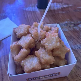 Top down view of the tots!