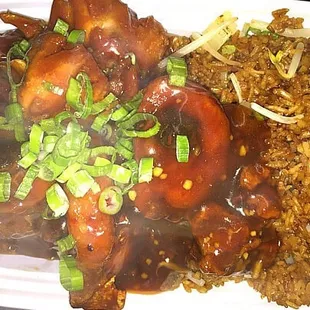 They got a new dish call Mix fried chicken with garlic sauce  taste good :)