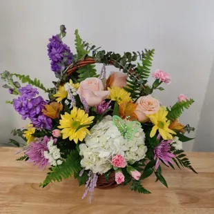 basket of scented flowers