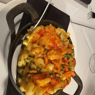 The macaroni had lobster and it was delicious!