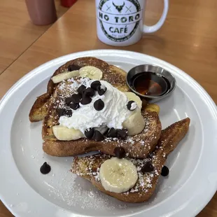 Banana chocolate chip french toast