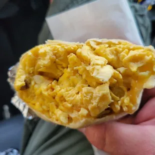 Gunner burrito with &quot;bacon and sausage&quot;